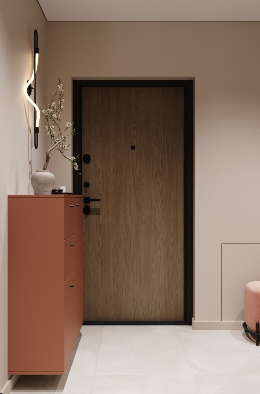 Входная зона с тёплым освещением