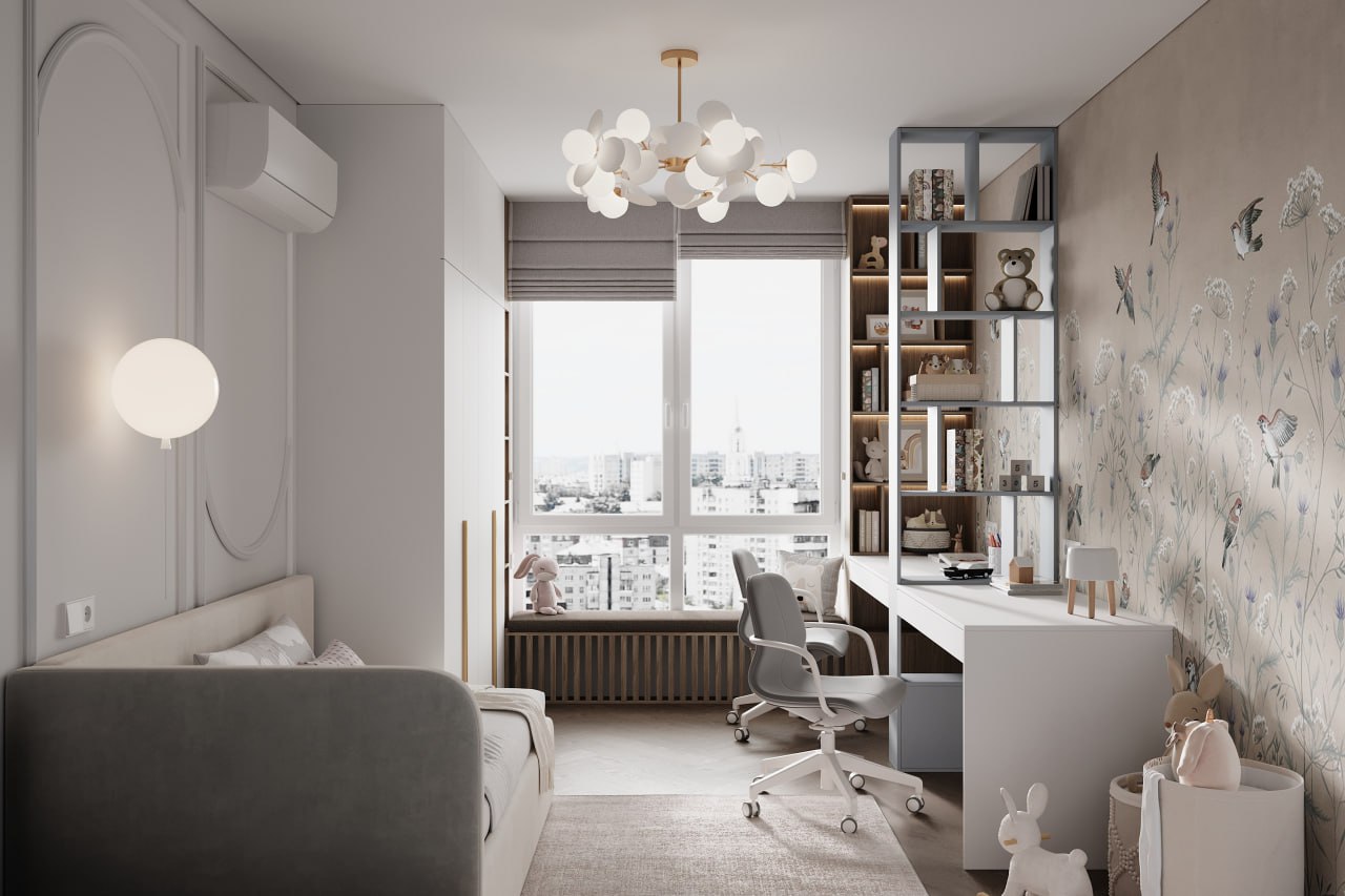 Светлая детская с мягким естественным светом